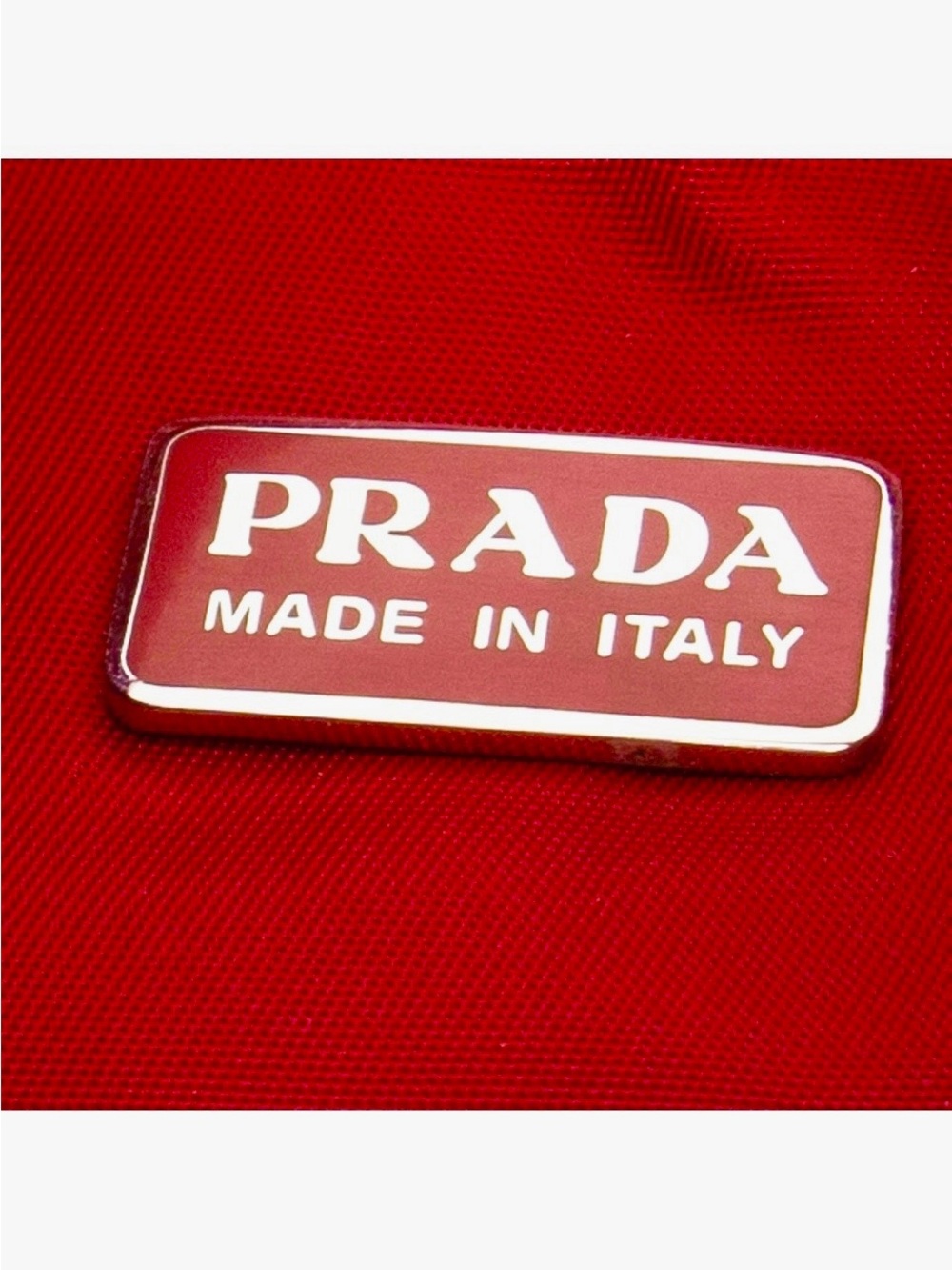 Prada⭐️Tessuto Mini Bag.. Bright Red Nylon Hobo Shoulder Bag - Picture 15 of 16